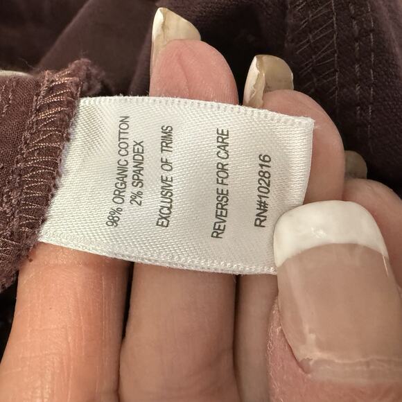 Garnet Hill Skinny Corduroy Jeans Women’s 8 Wine Brown Stretch 5 Pocket Pants - Picture 8 of 10